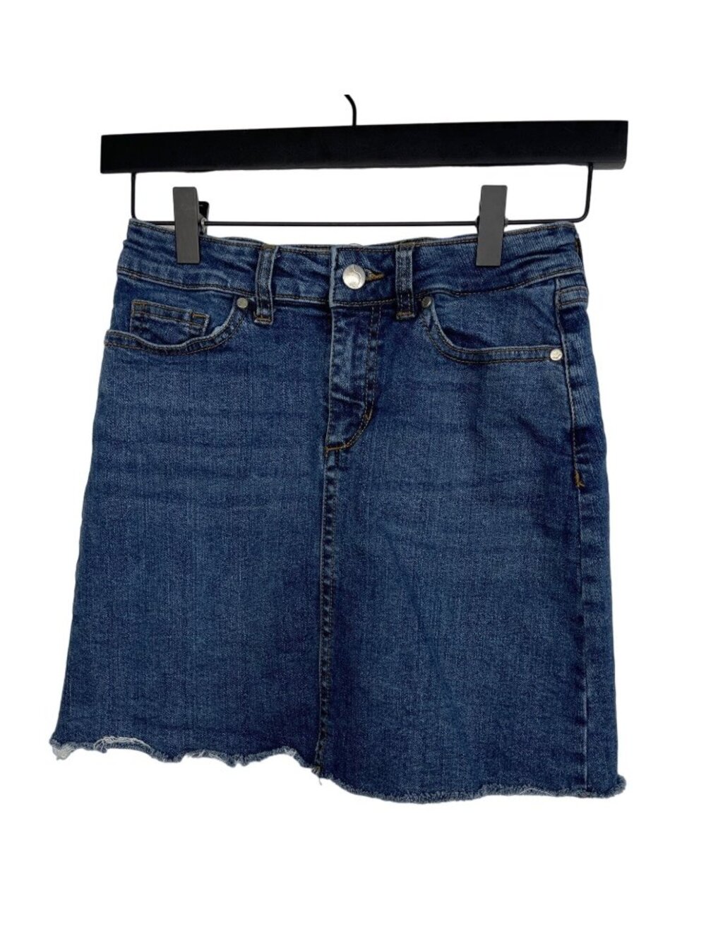 Joes Jeans Girls 12 Denim Mini Skirt Frayed Hem Stretch Y2K